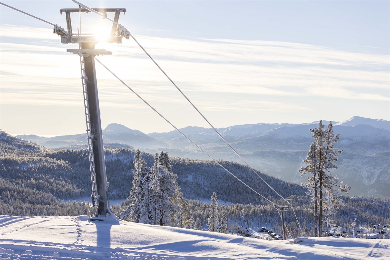 Storslagen utsikt fra skitrekket Galleribilde