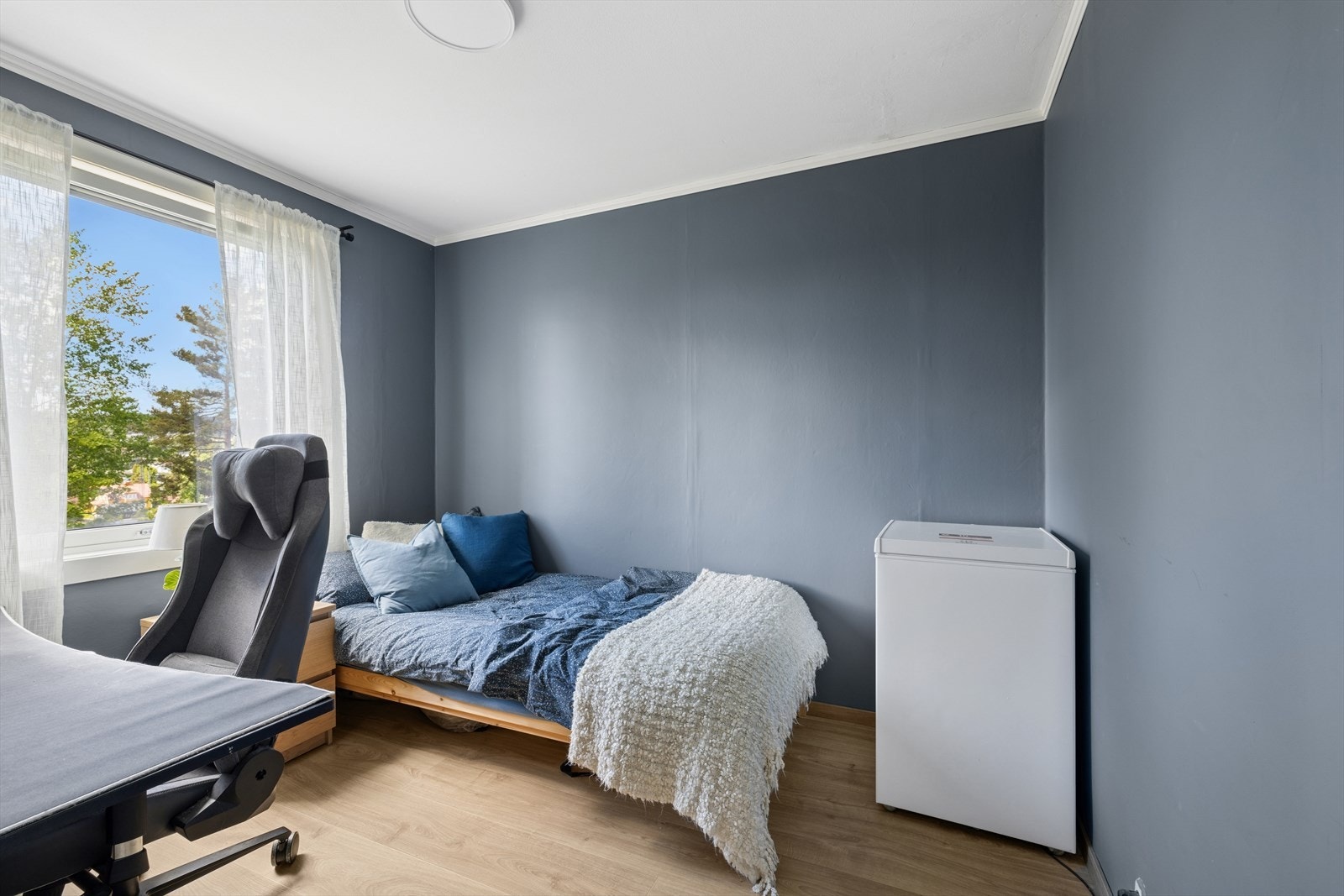 Soverom 3 med inngang fra spisestue/kjøkken. Galleribilde