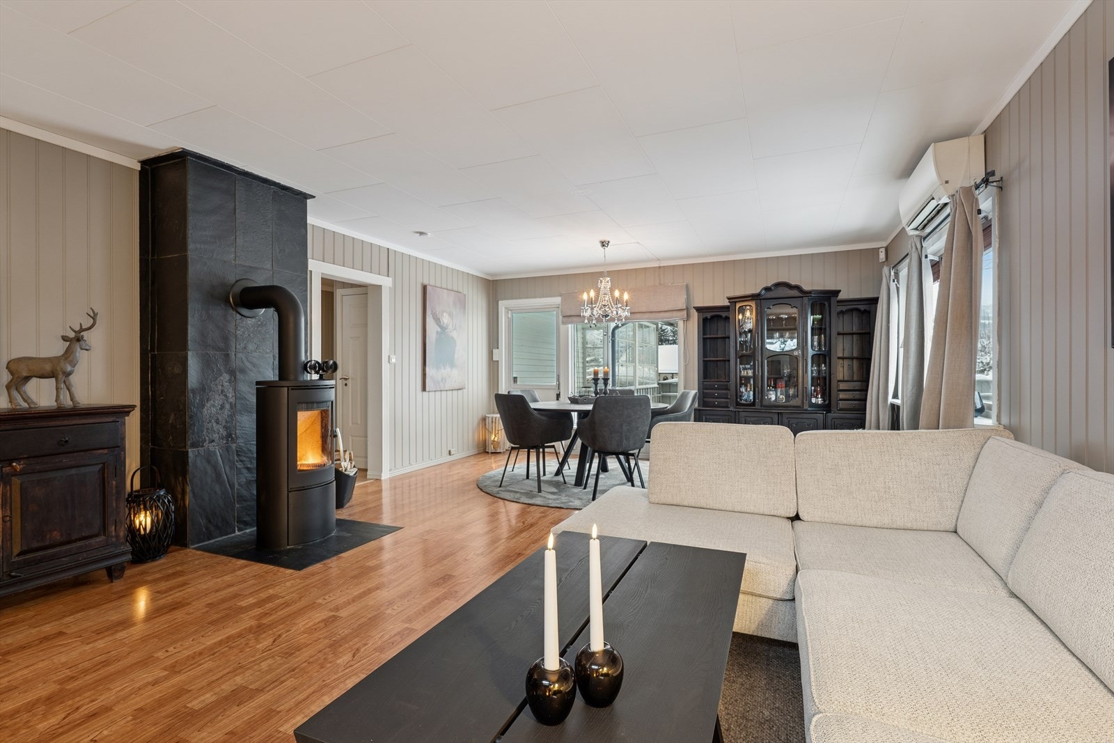 En varmepumpe sørger for jevn og behagelig varme i boligen. Galleribilde