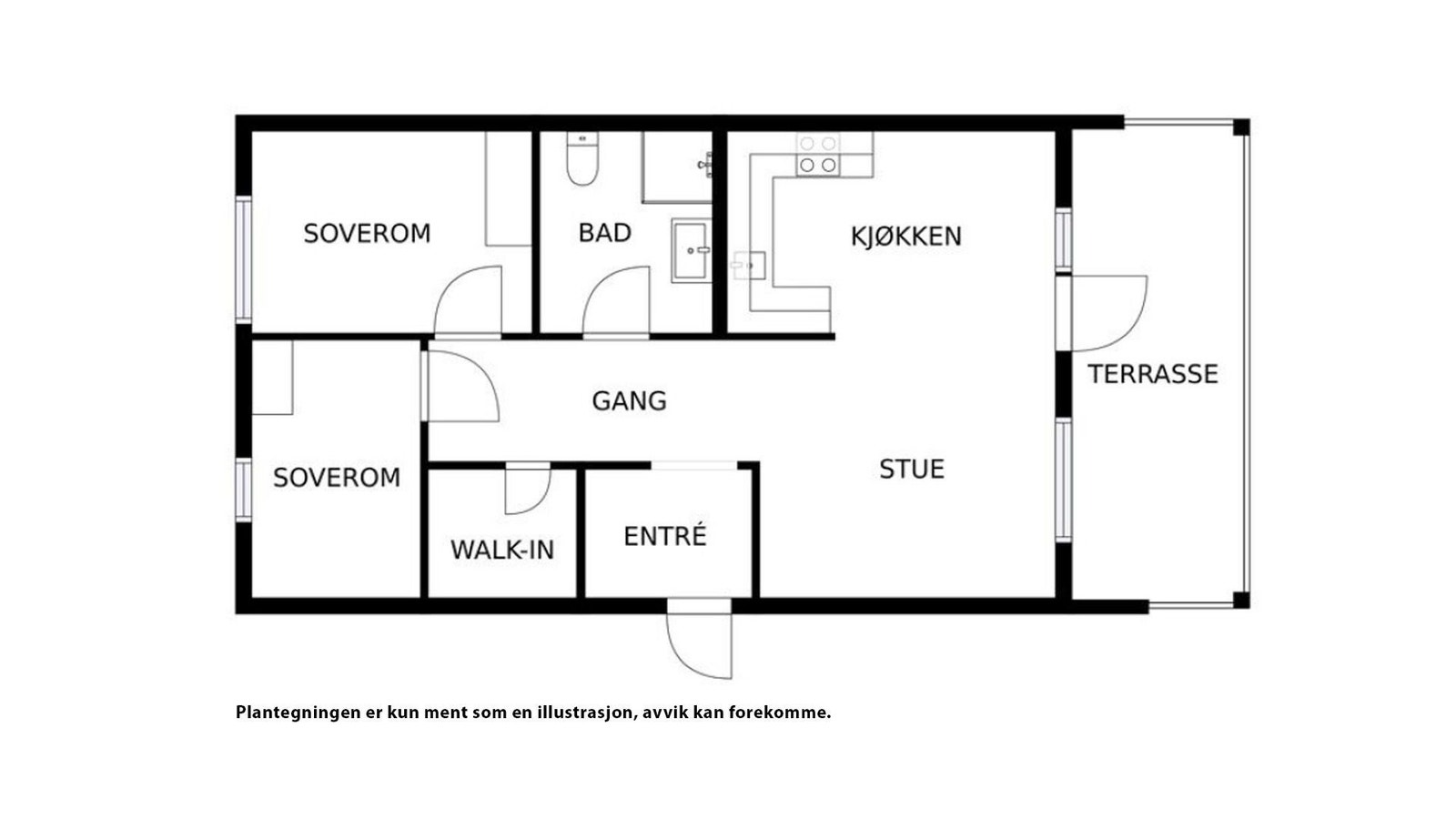 Veiledende plantegning over lokalet. Galleribilde