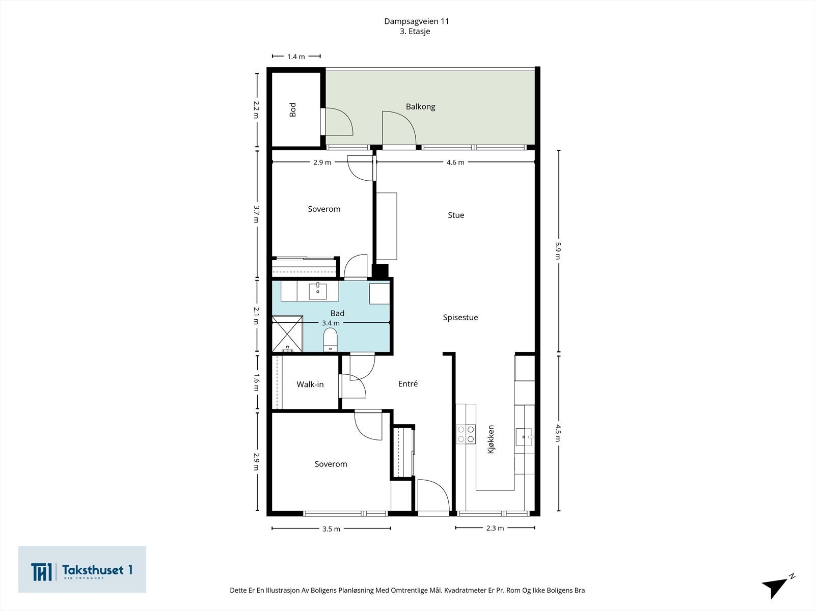 Plantegning - Dampsagveien 11. Galleribilde