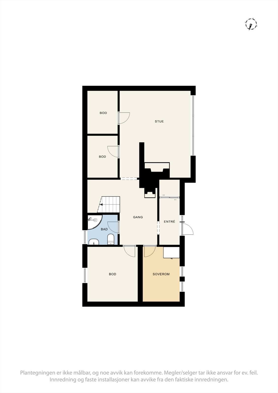 Planskisse sokkeletasje. Galleribilde