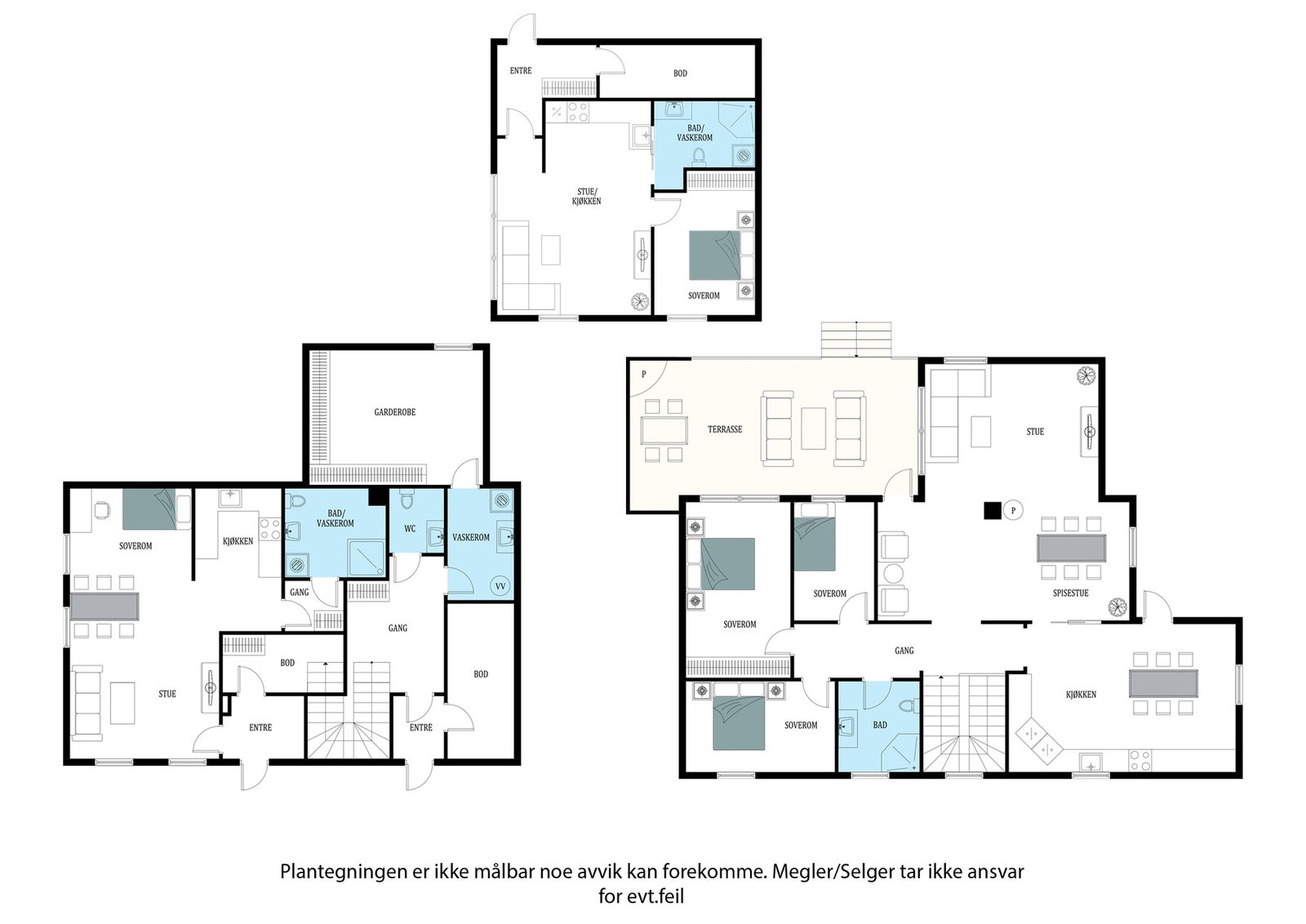 Plantegninger for alle boenhetene. Galleribilde