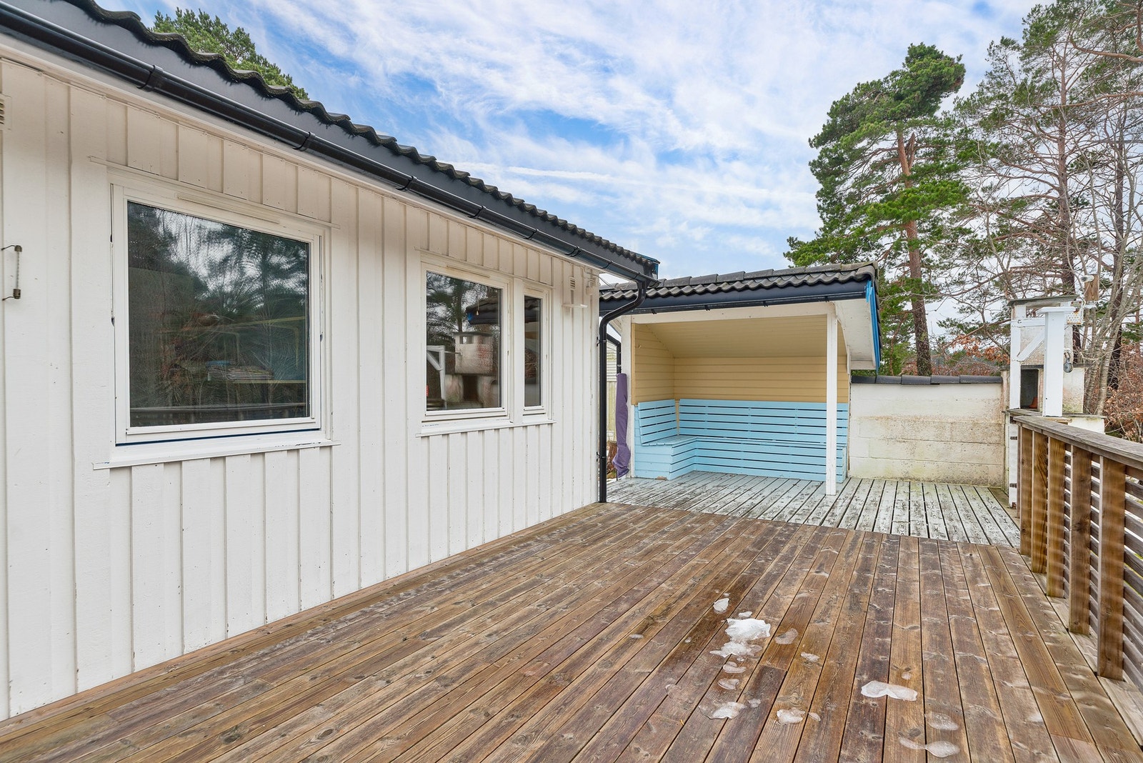 Størrelsen gir terrassen flere soner til ulikt bruk. Galleribilde