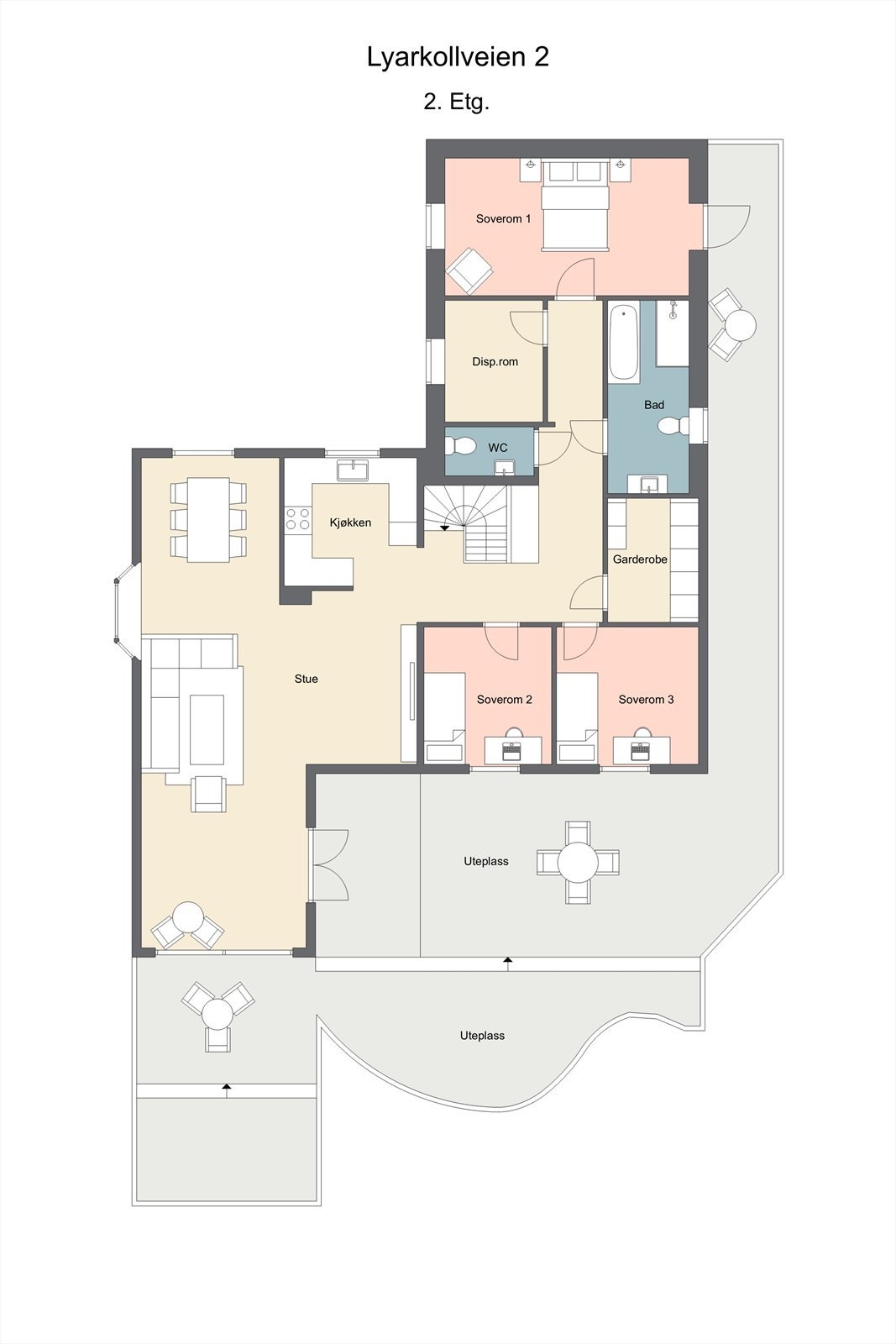 Plantegning 2.etasje Galleribilde