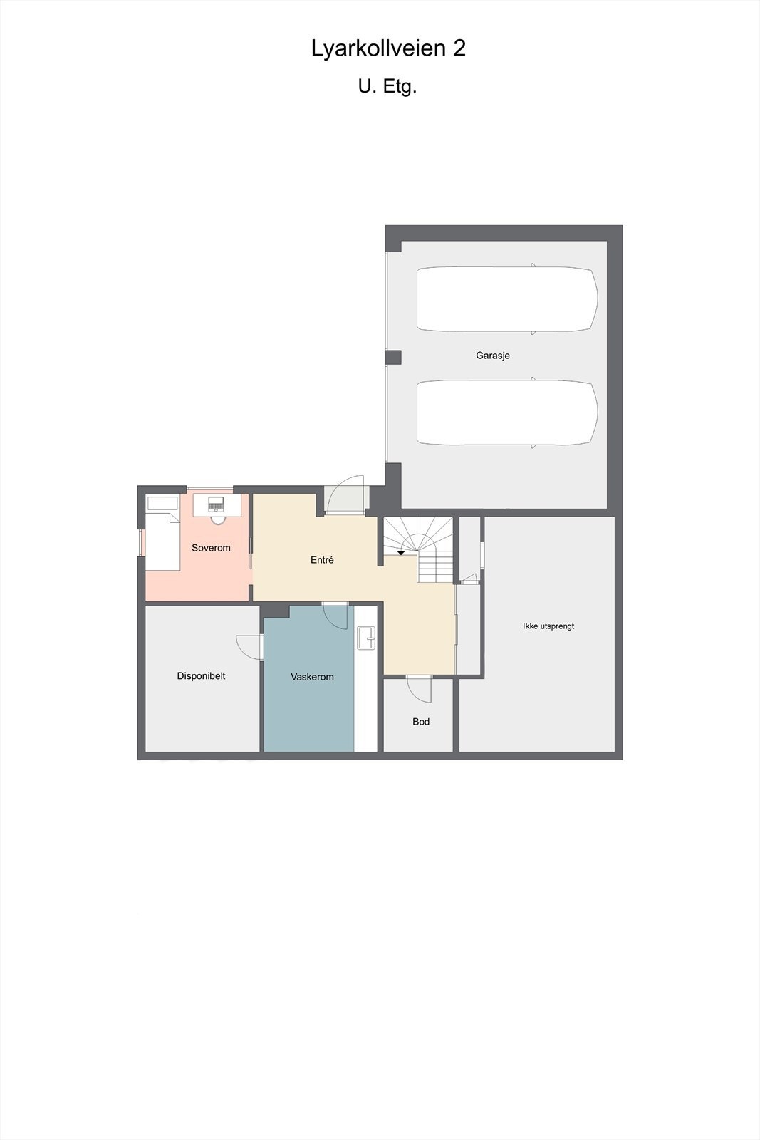 Plantegning 1. etasje Galleribilde