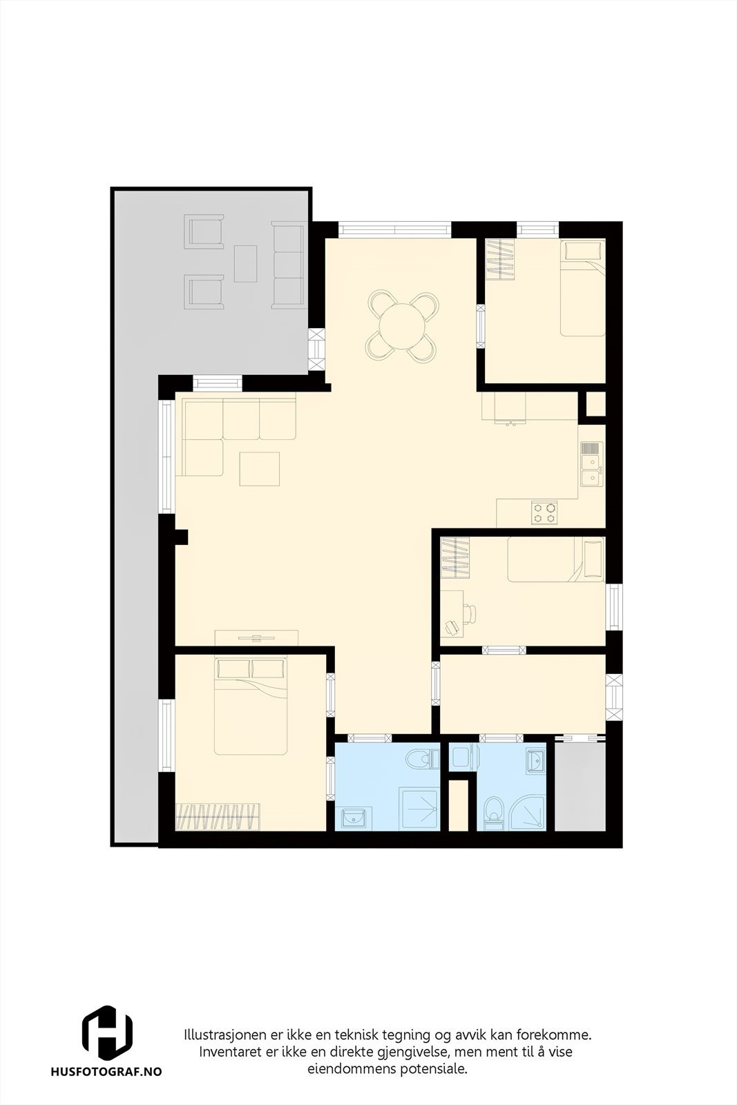 Plantegning1.etasje. Galleribilde