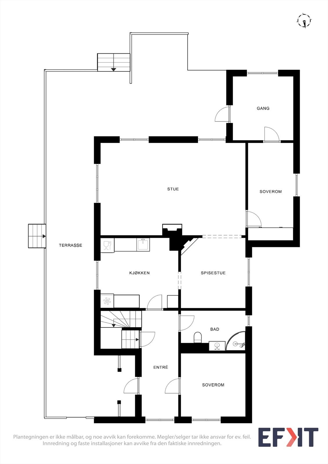 Plantegning 1. etasje Galleribilde