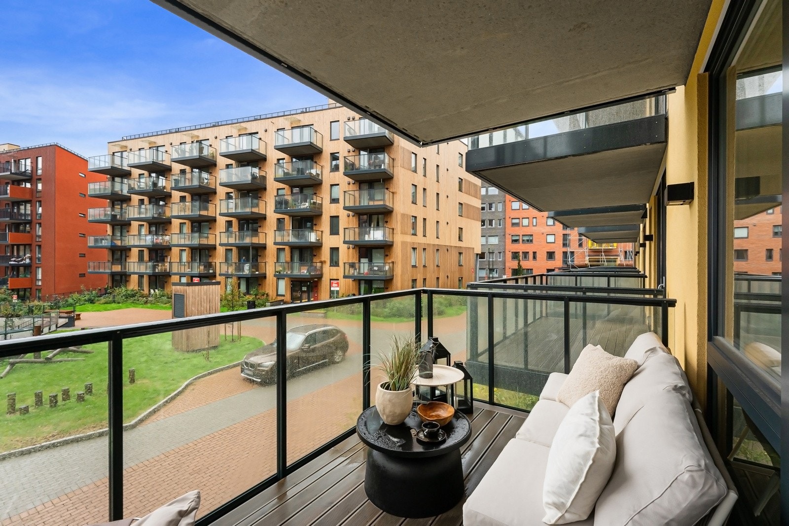 Fra hovedsoverommet er det direkte utgang til balkong. Galleribilde