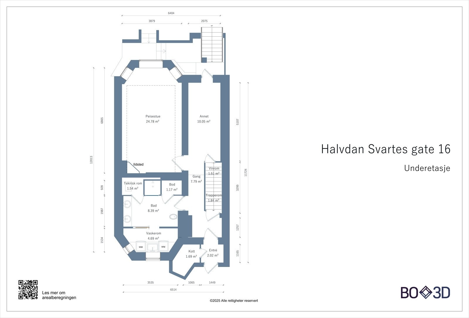 Plantegning underetasje Galleribilde