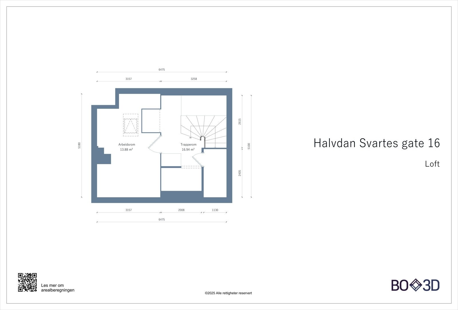Plantegning loft Galleribilde
