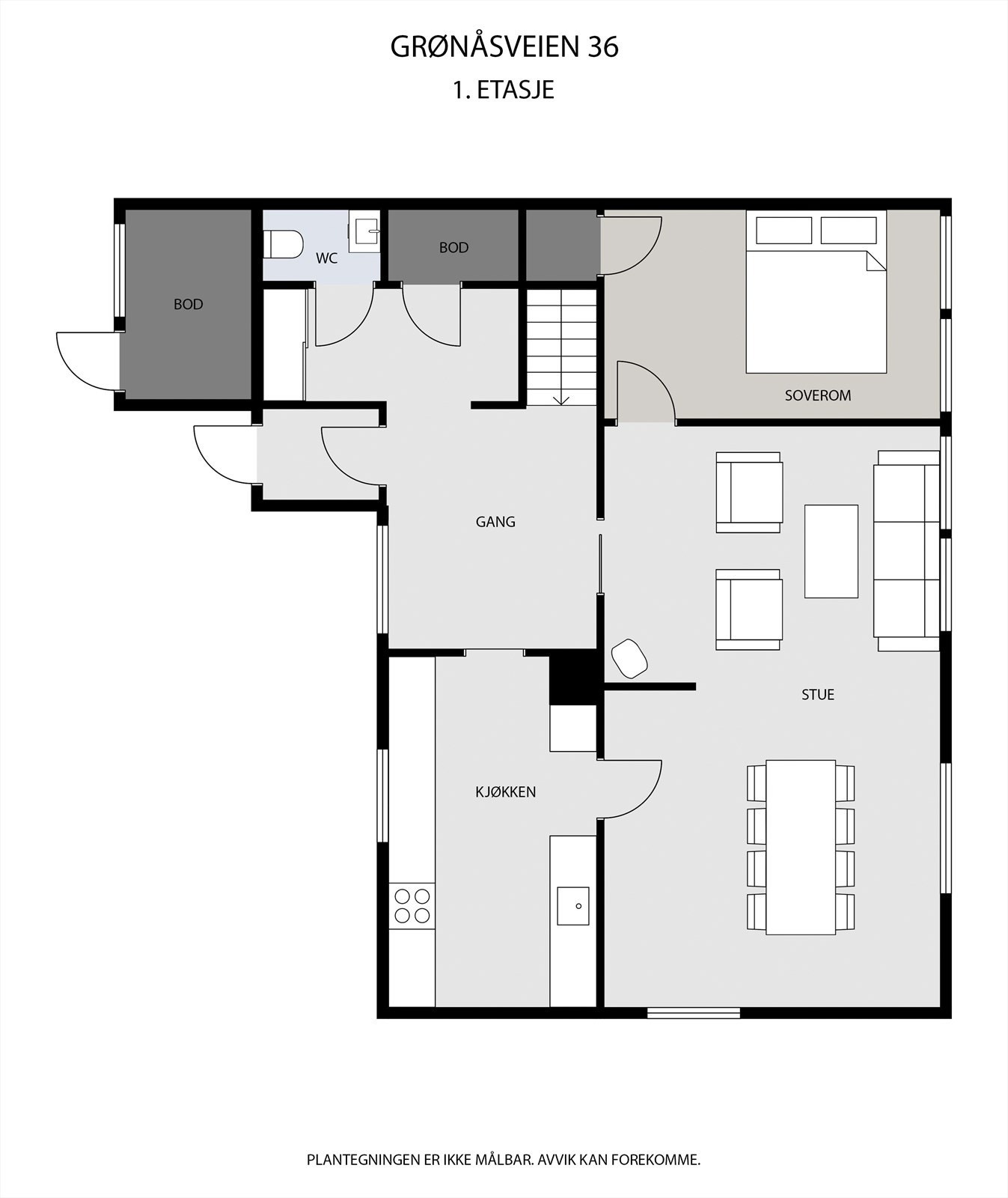 Plantegning 1. etasje. Galleribilde