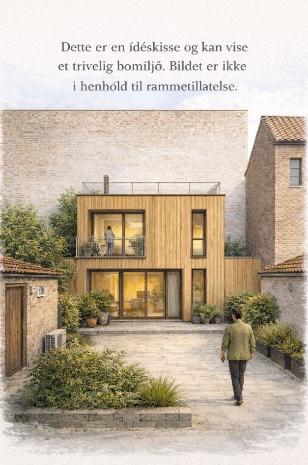 Ideskisse fra selger - ikke i henhold til rammetillatelse. Se salgsoppgaven for tegninger. Galleribilde