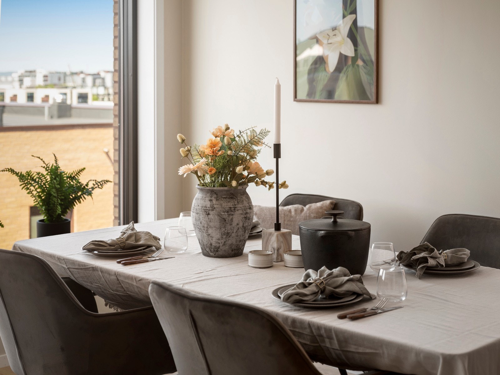 Detaljbilde spisestue. Galleribilde