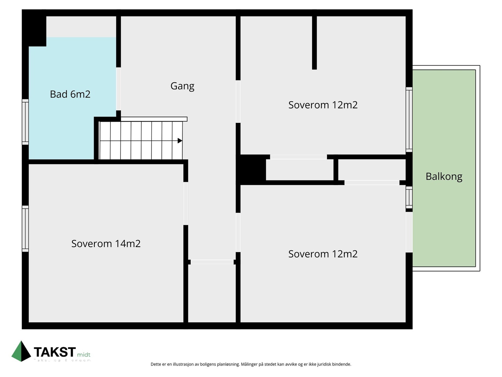 planløsning andre etasje. Galleribilde