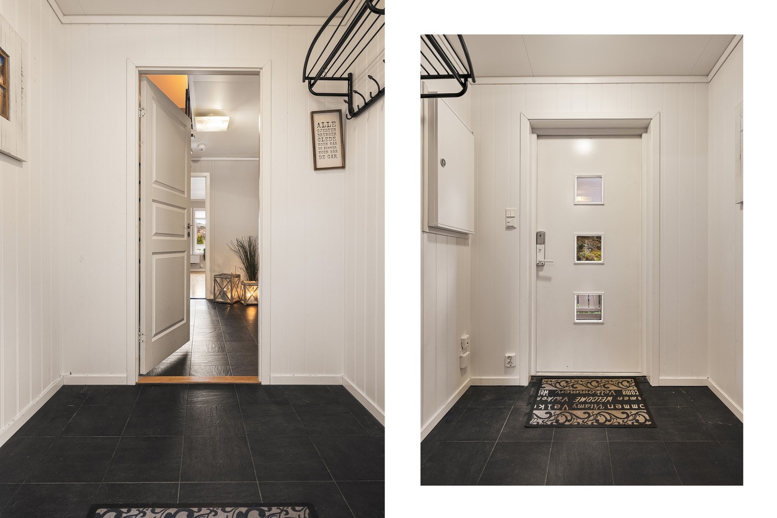 - Entré og gang fremstår romslige og funksjonelle, og det er lagt fliser i entré og gang med varmekabler - Galleribilde