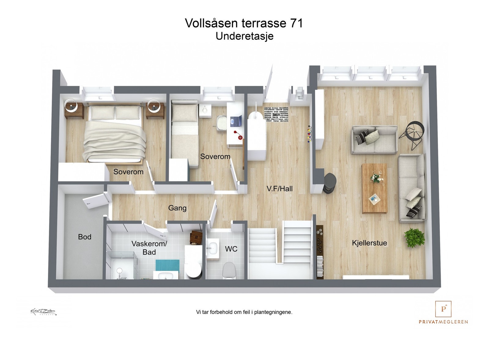 Plantegning underetasje Galleribilde