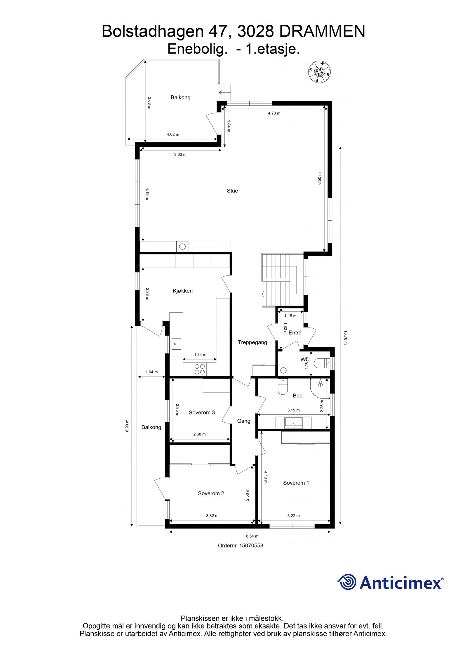 Plantegning 1. etasje Galleribilde