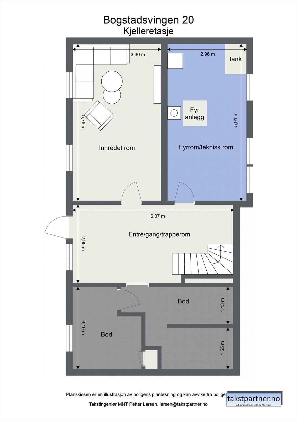 Planskisse kjelleretasje. Galleribilde