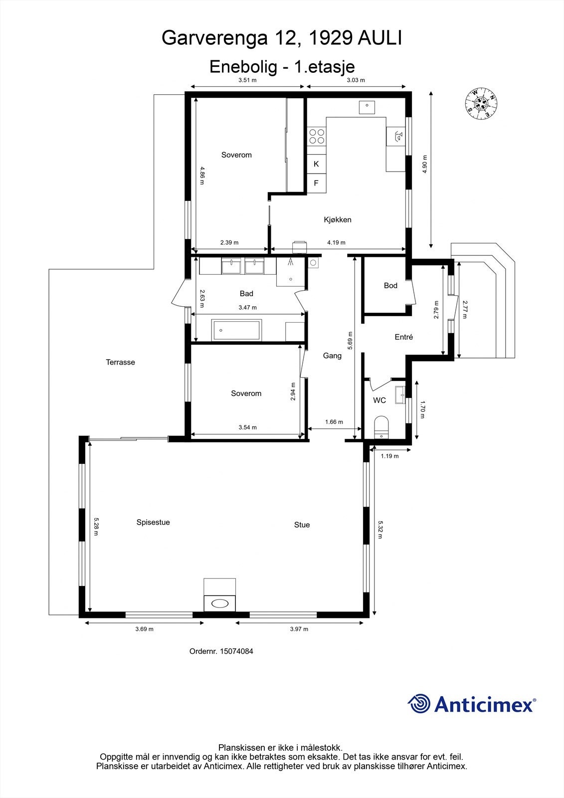 Plantegning - 1.etasje Galleribilde