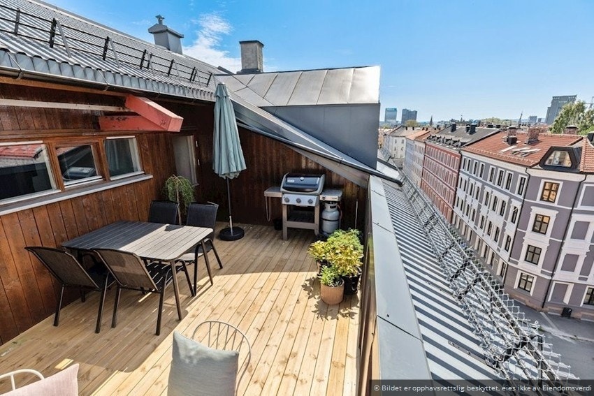 Borettslaget har egen takterrasse Galleribilde