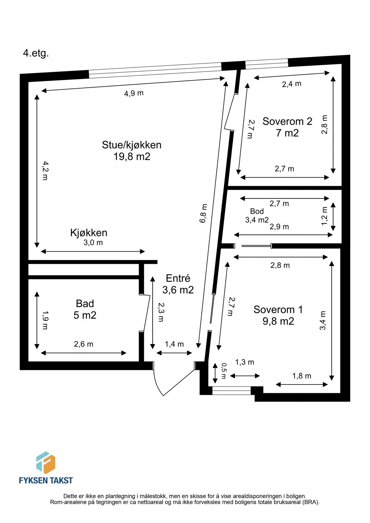 Målsatt planskisse. Galleribilde
