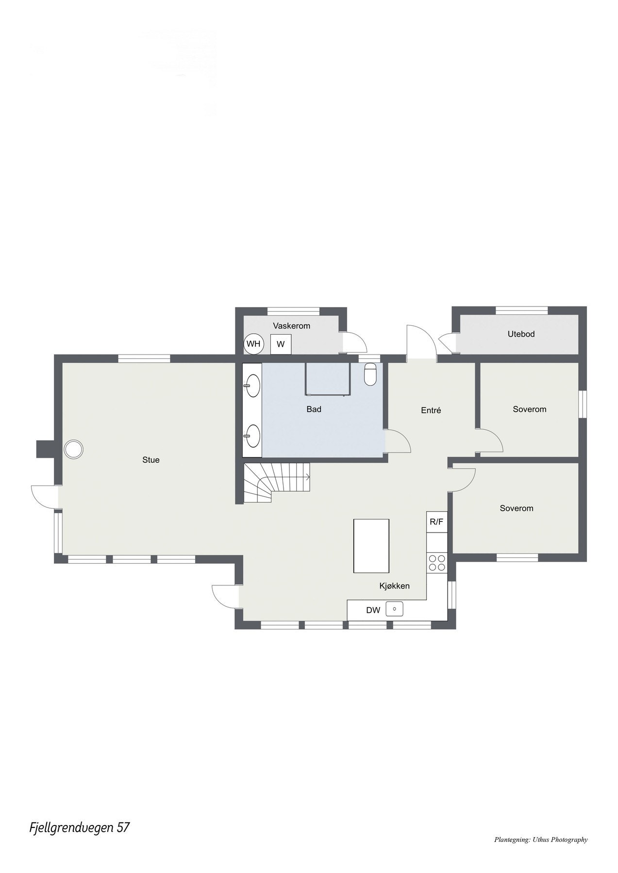 Plantegning 1. etg Galleribilde