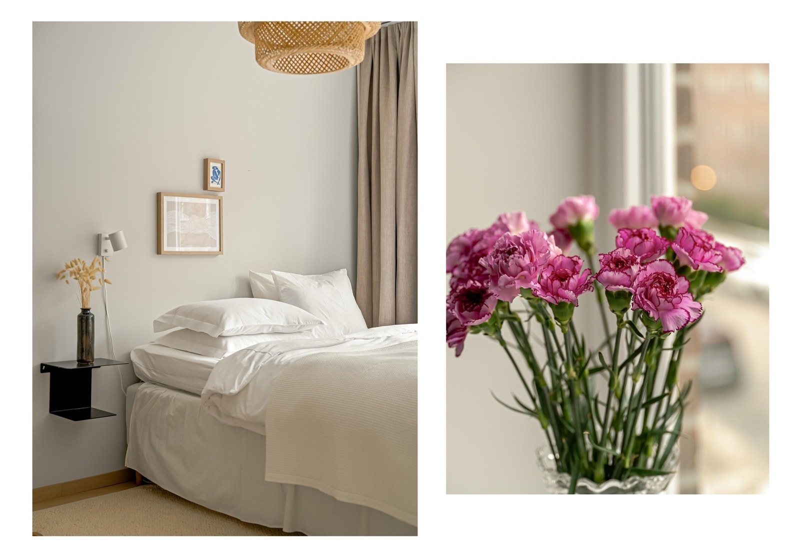 Her er det rikelig med plass til stor dobbeltseng, nattbord og garderobe. Galleribilde