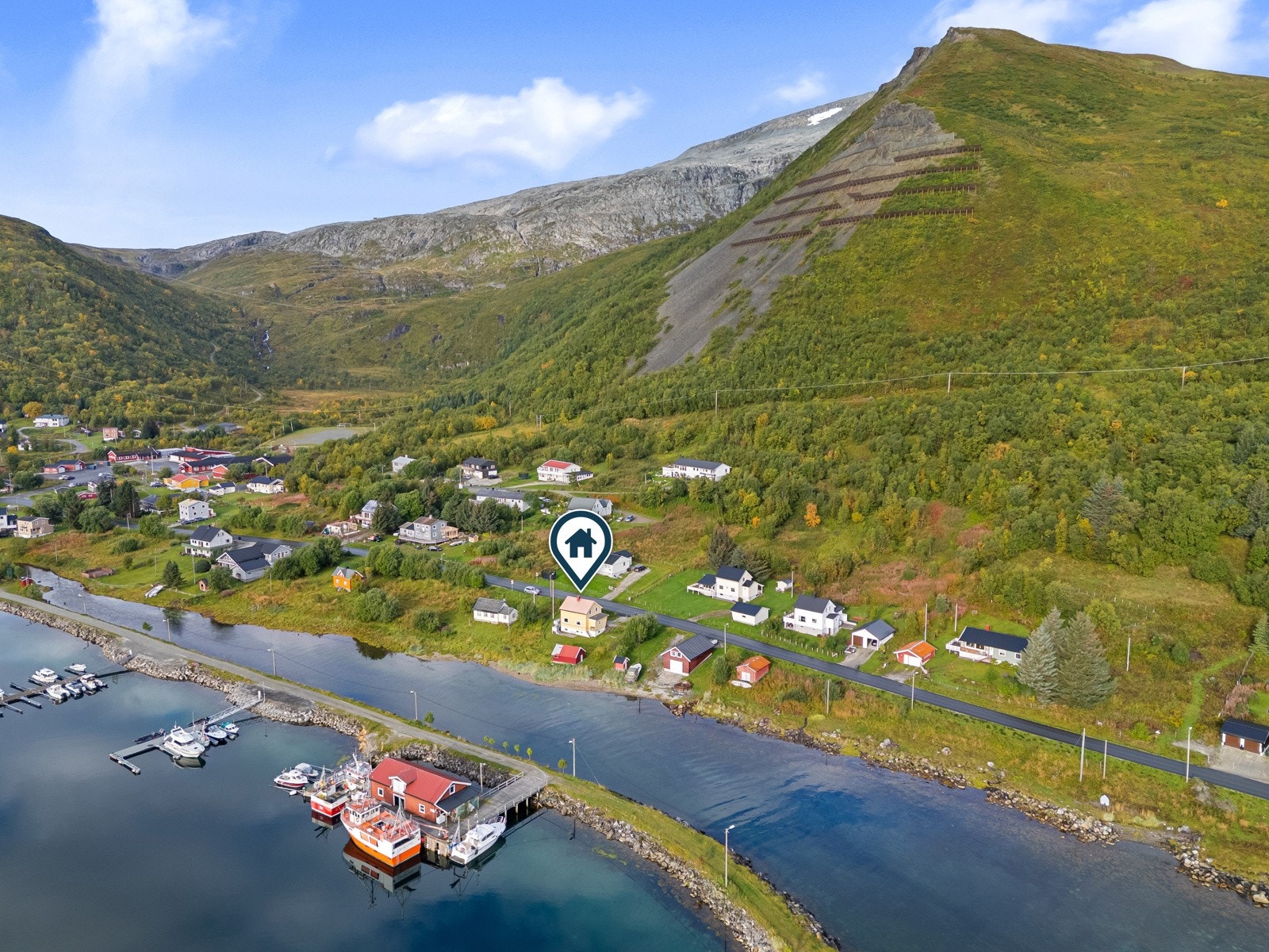 Dette unike området byr på en fantastisk beliggenhet ved havet.