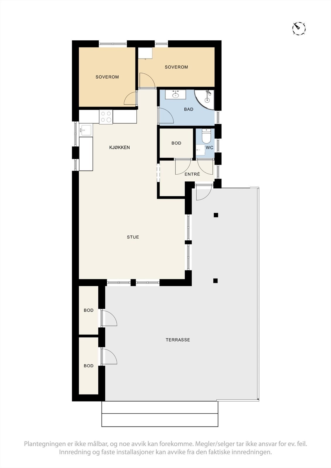 Planskisse hytte Galleribilde