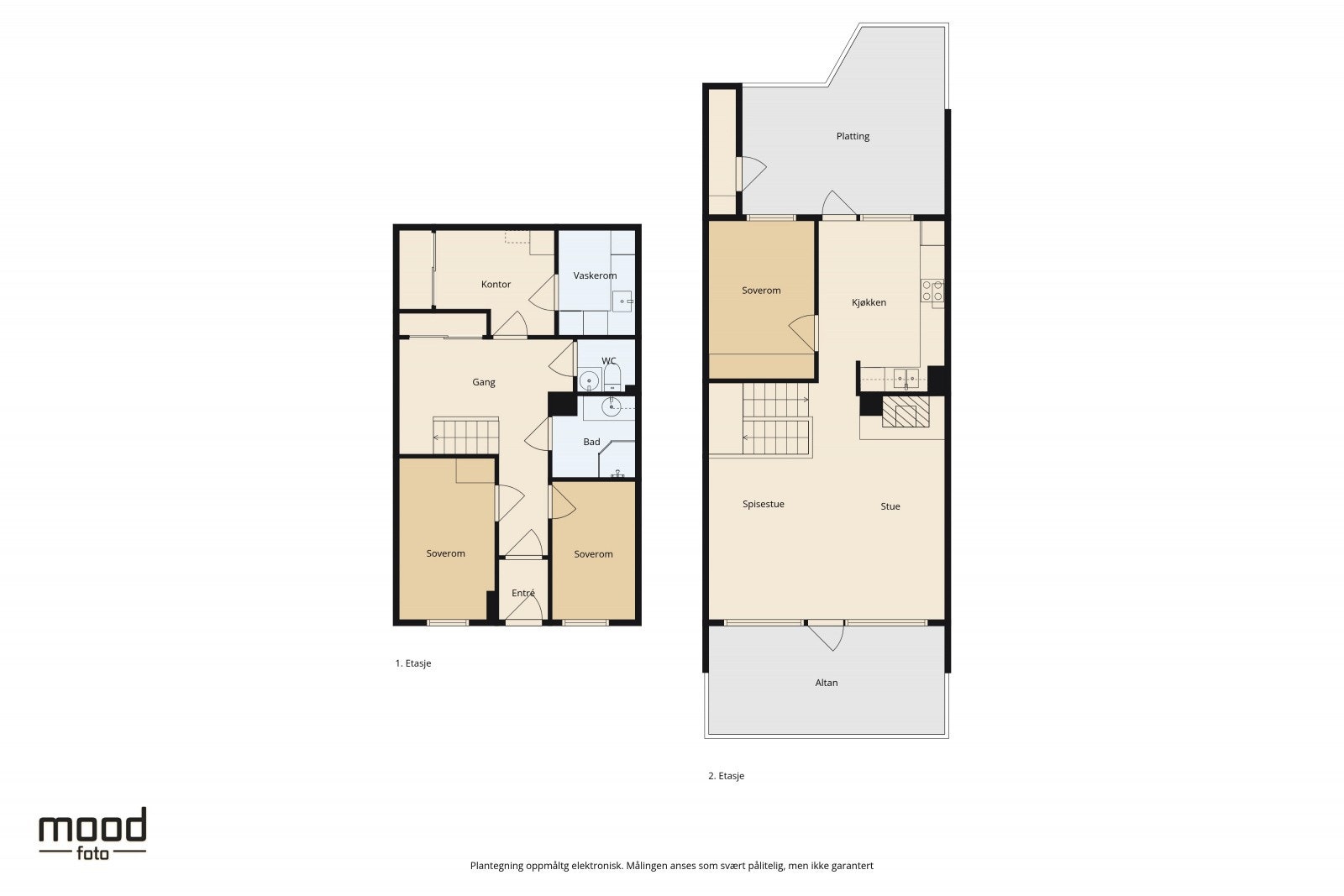 Planskisse begge etasjer Galleribilde