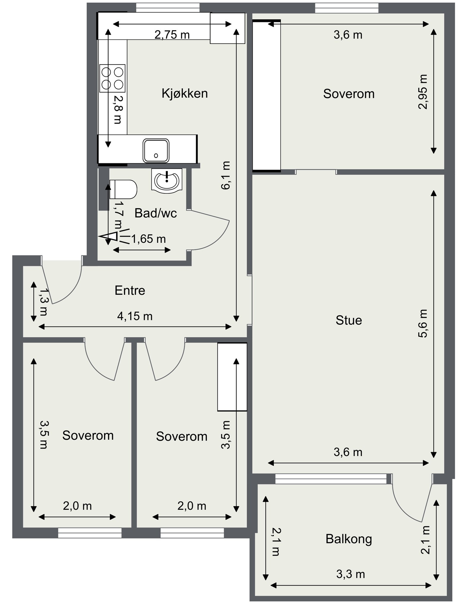 Plantegning Galleribilde