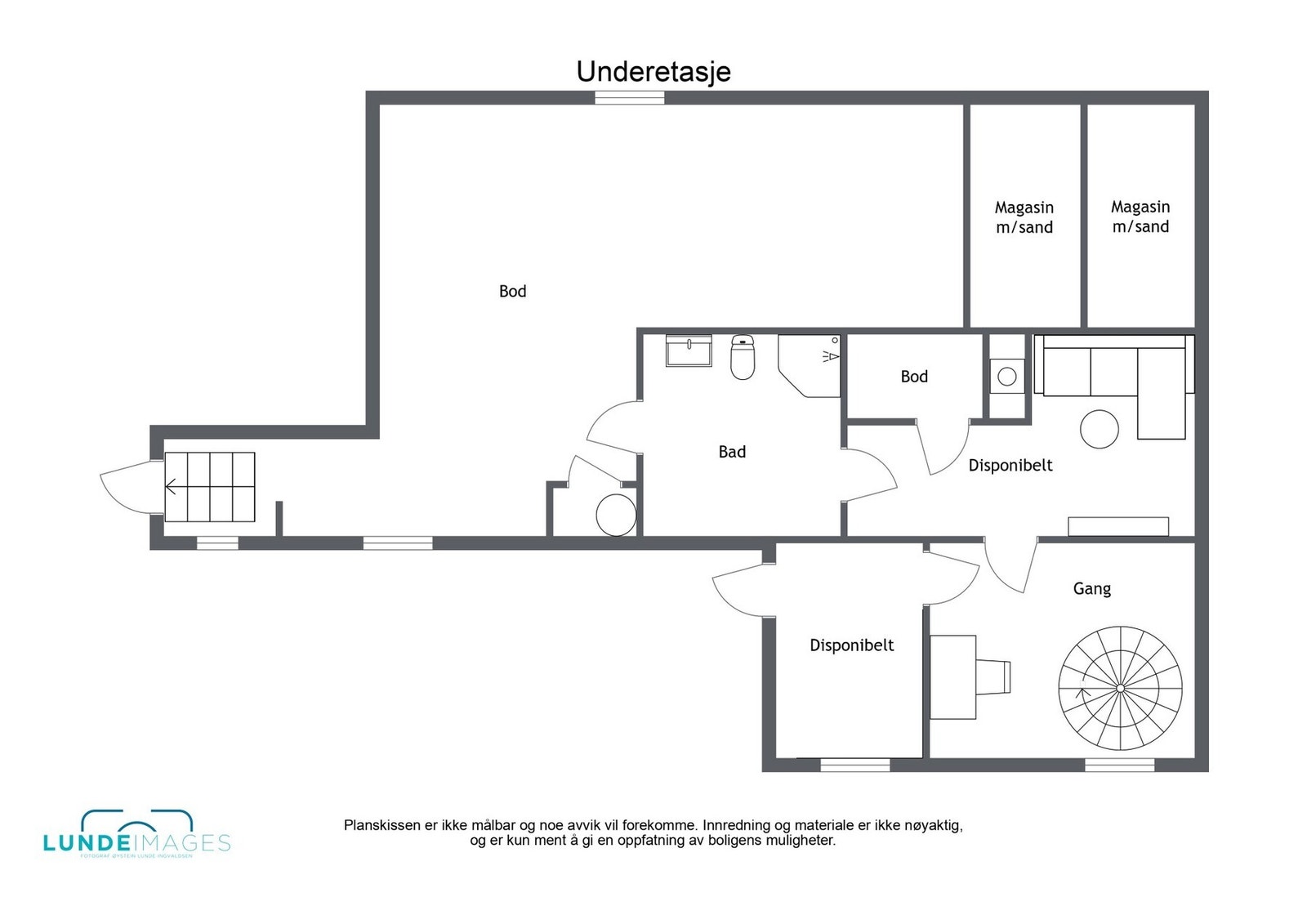 Planskisse underetasje - ikke målbar Galleribilde