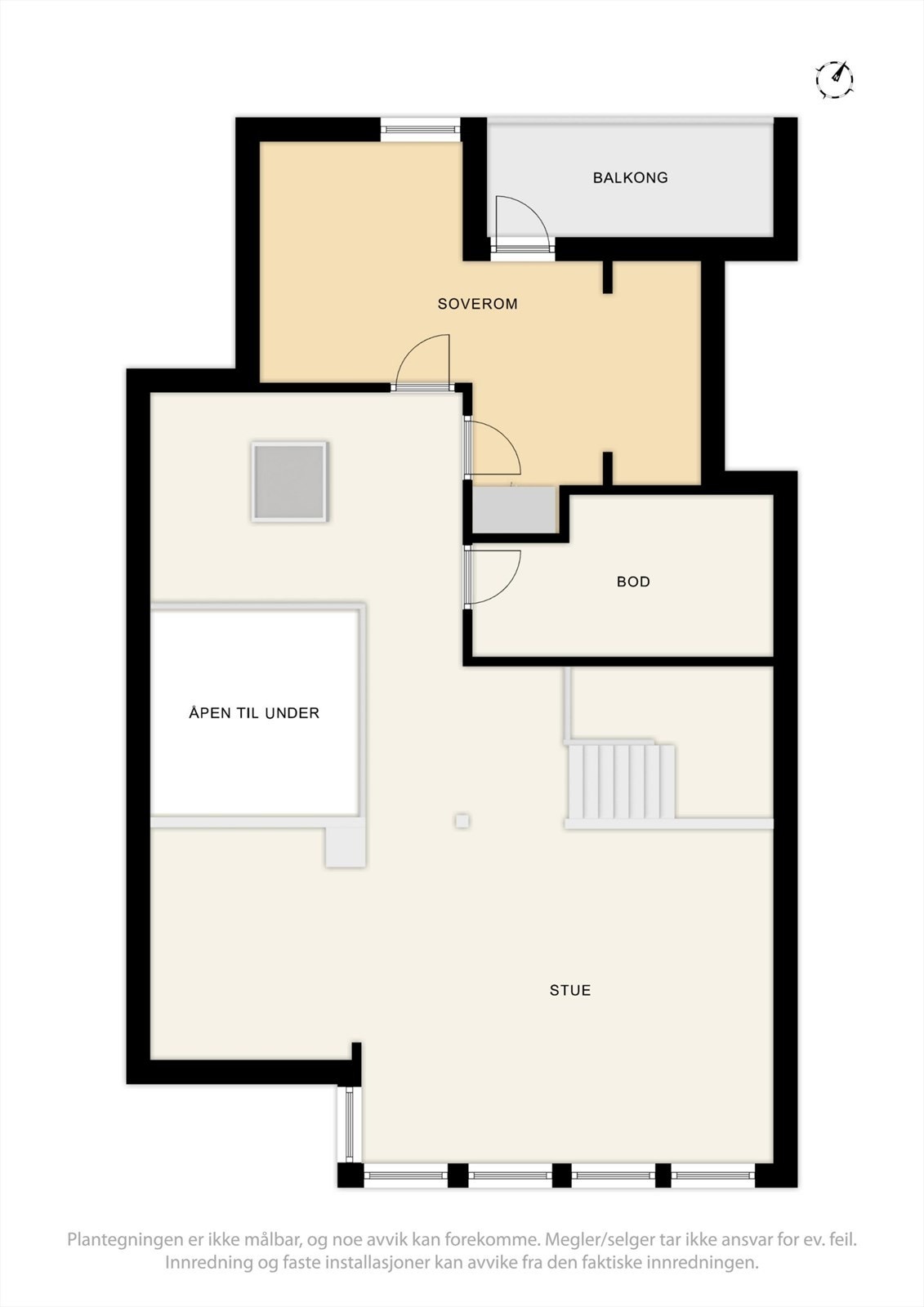 Plantegning loftsetasje. Galleribilde