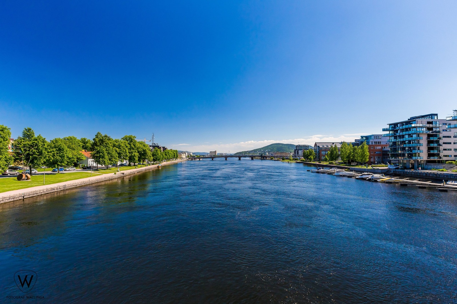 Det er fine gangveier langs Drammenselva. Galleribilde