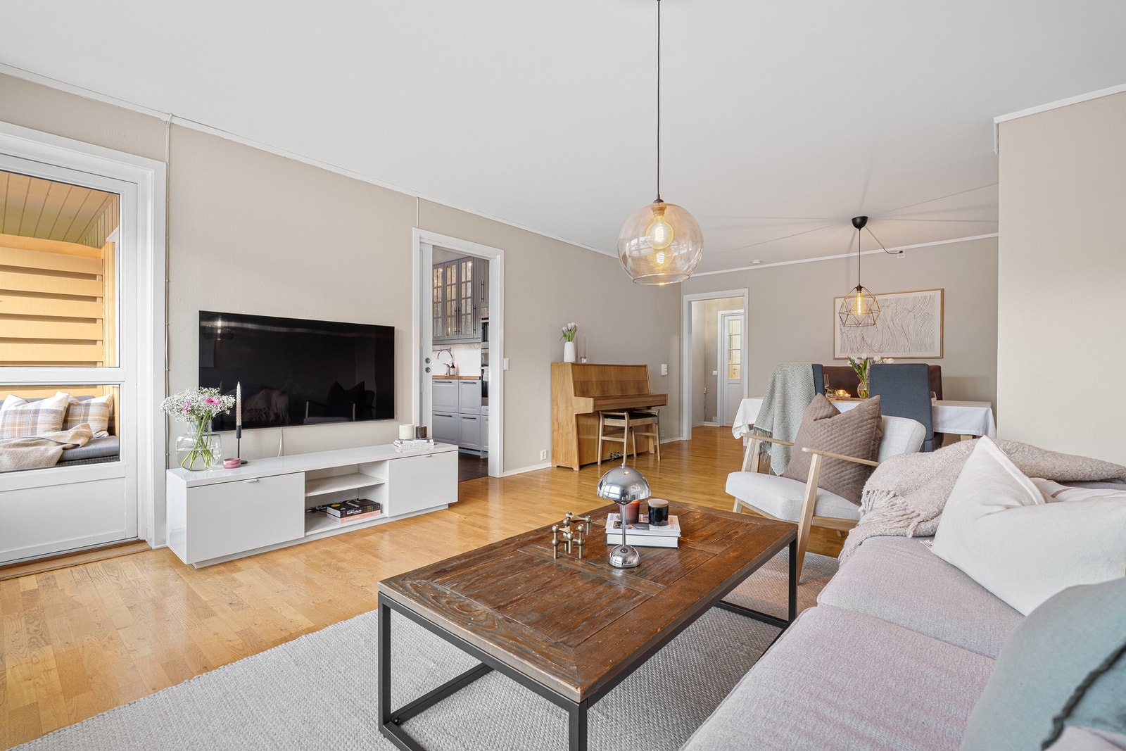 Leiligheten er på hele 80m². Galleribilde