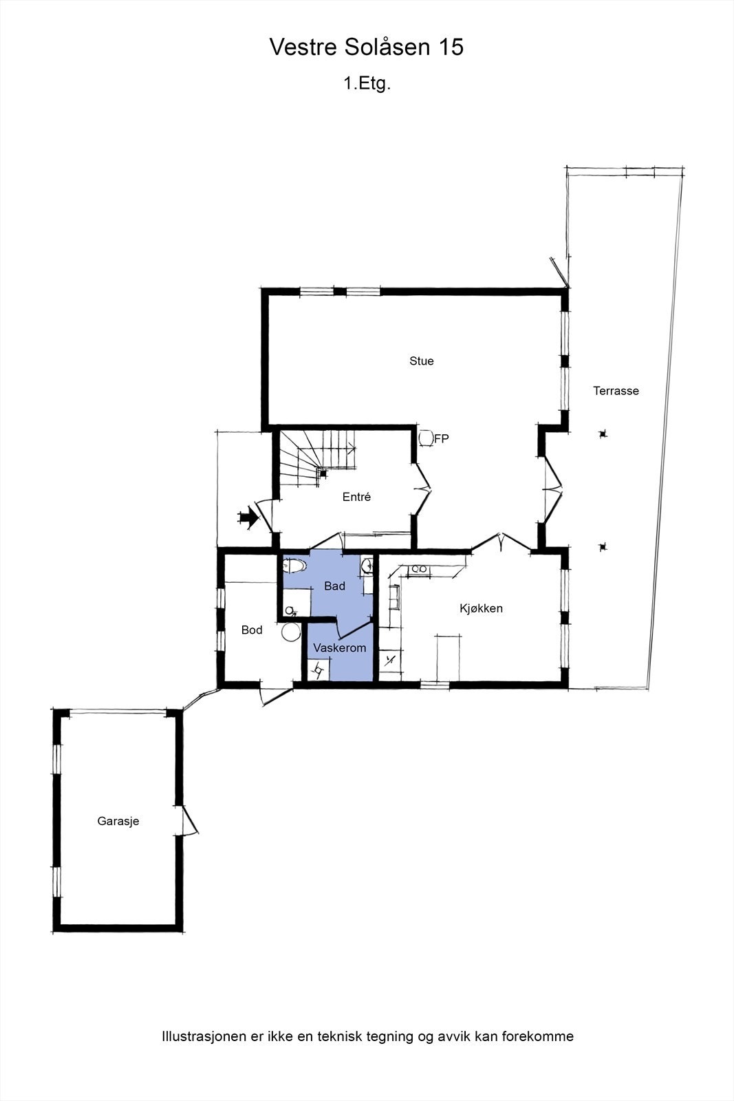 Planløsning første etasje. Galleribilde