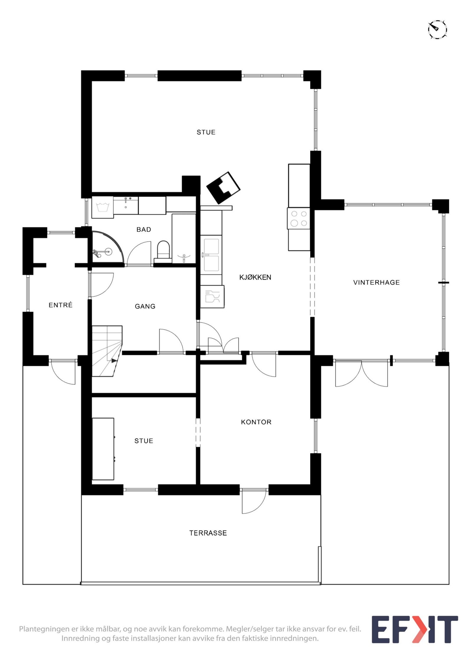 Våningshus 1. etasje Galleribilde