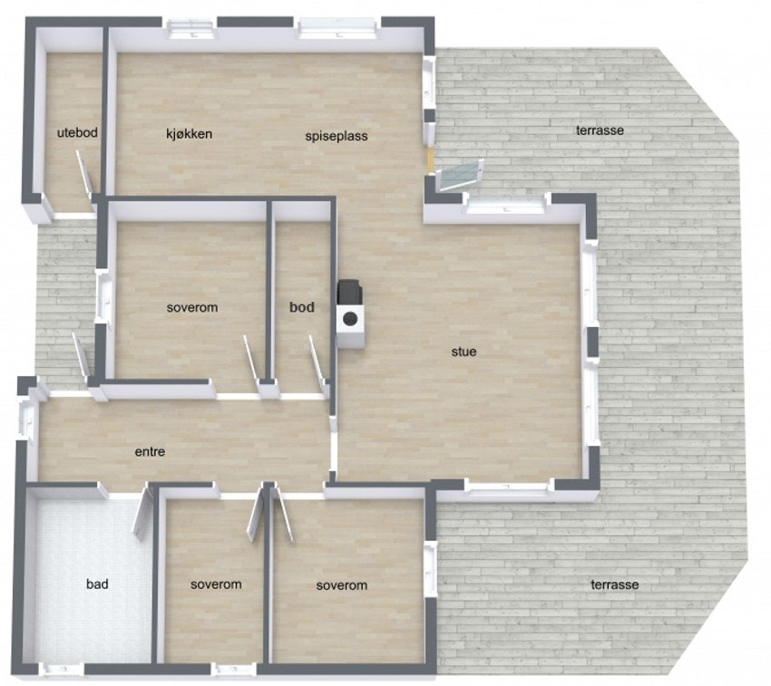 Plantegning Galleribilde