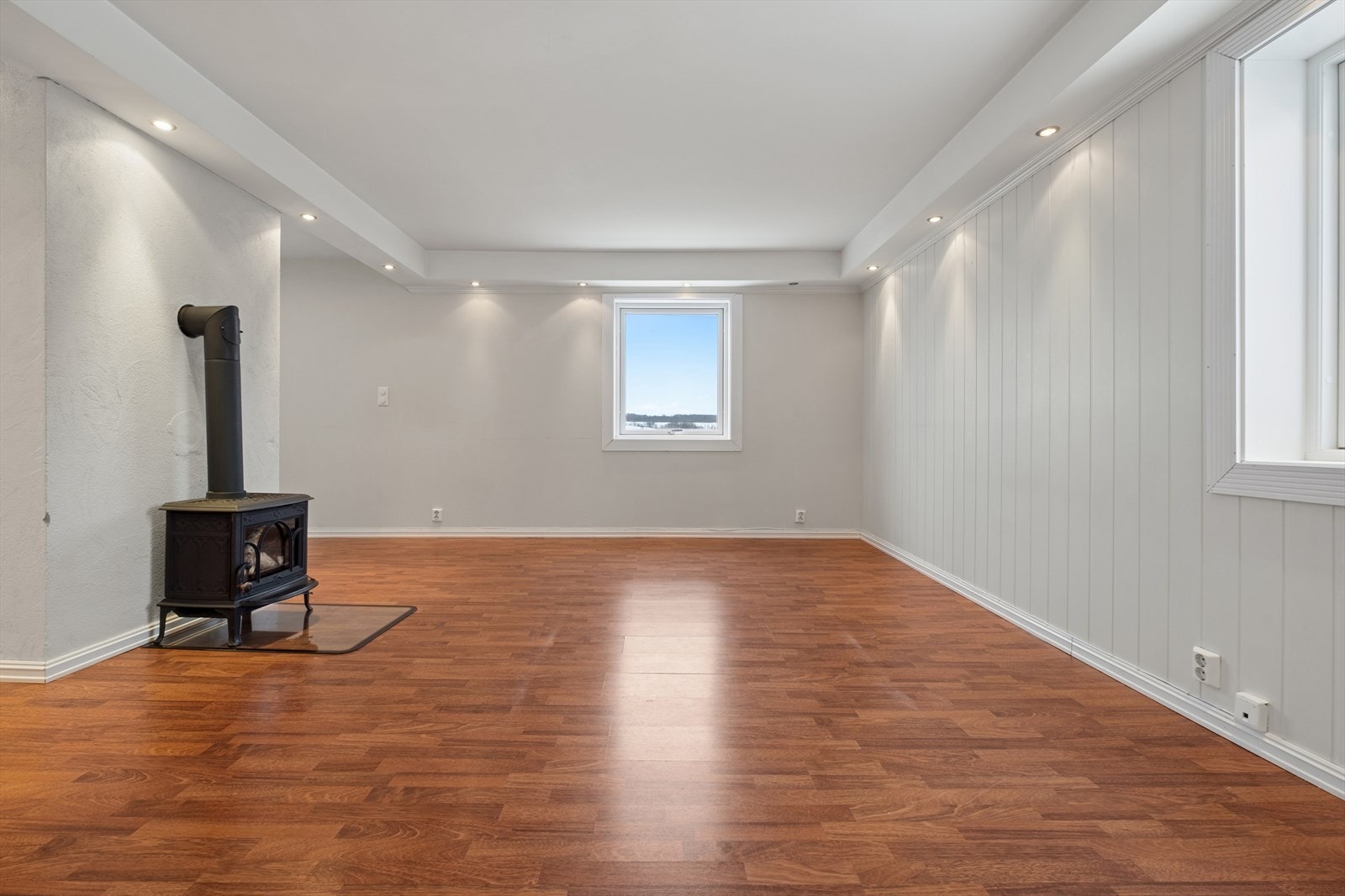 Det er god plass til sofa, TV-møblement, spisegruppe og øvrig ønsket møblement. Galleribilde