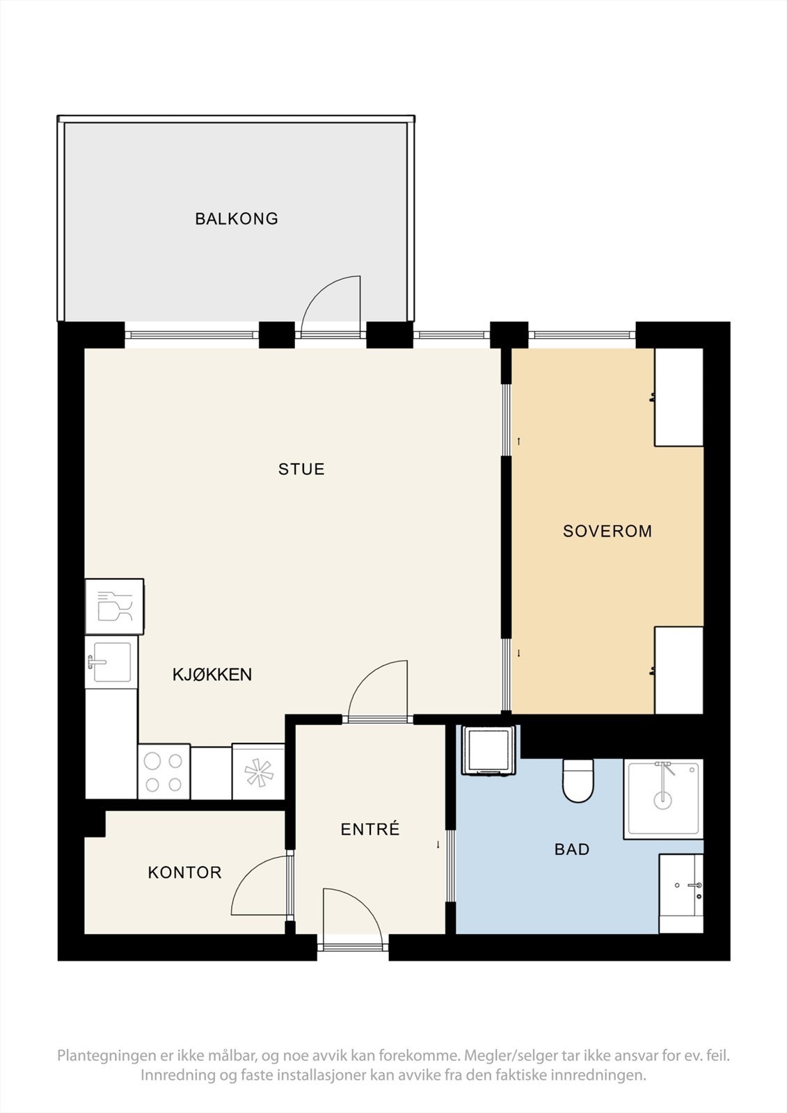 Plantegning - Bod brukes i dag som kontor Galleribilde