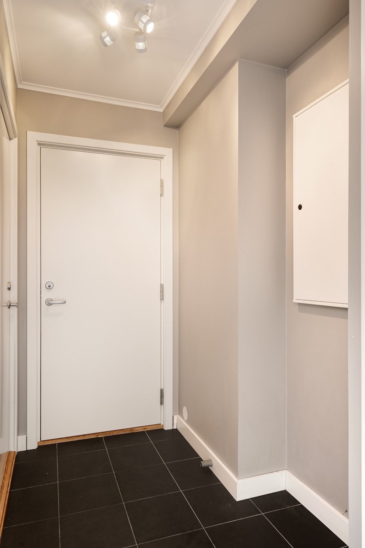 Vindfang med varmekabler og separat inngangsdør til hybel og hoveddel. Galleribilde