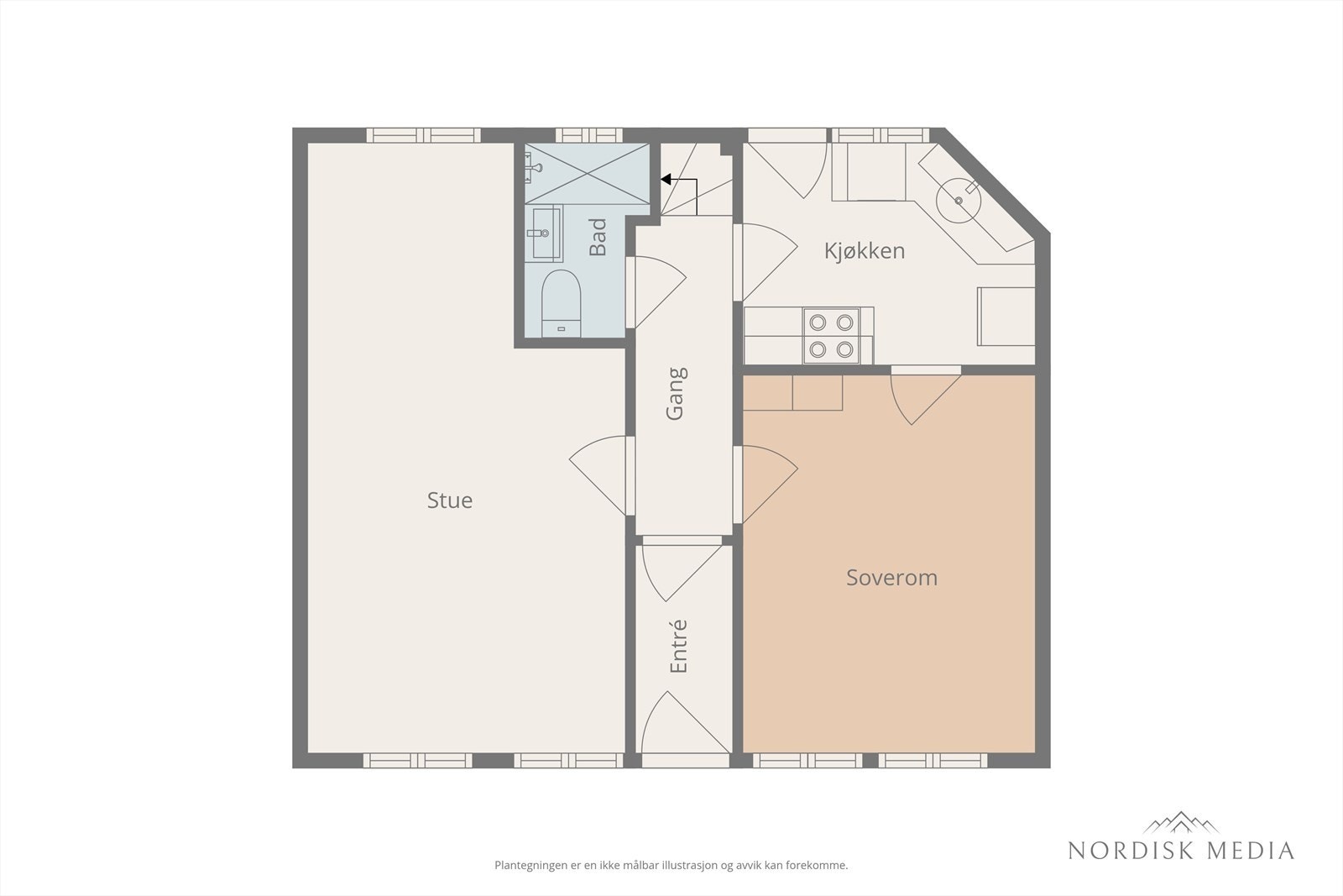 Plantegning 1. Etg. | Fana Sparebank Eiendom Galleribilde