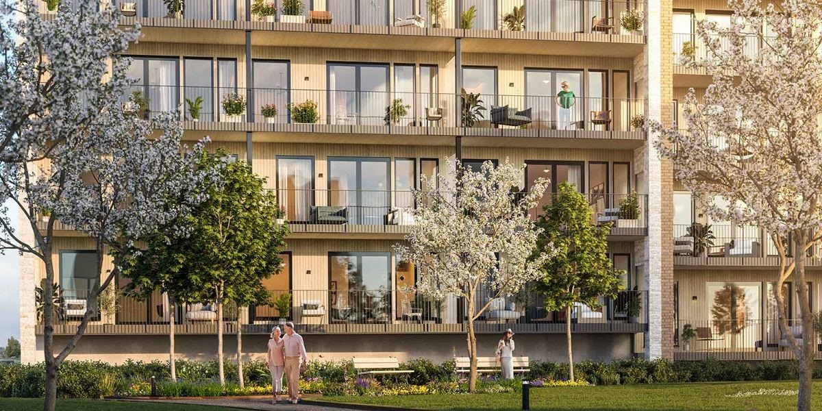 Illistrasjon - det satses på grønne uteområder. Galleribilde