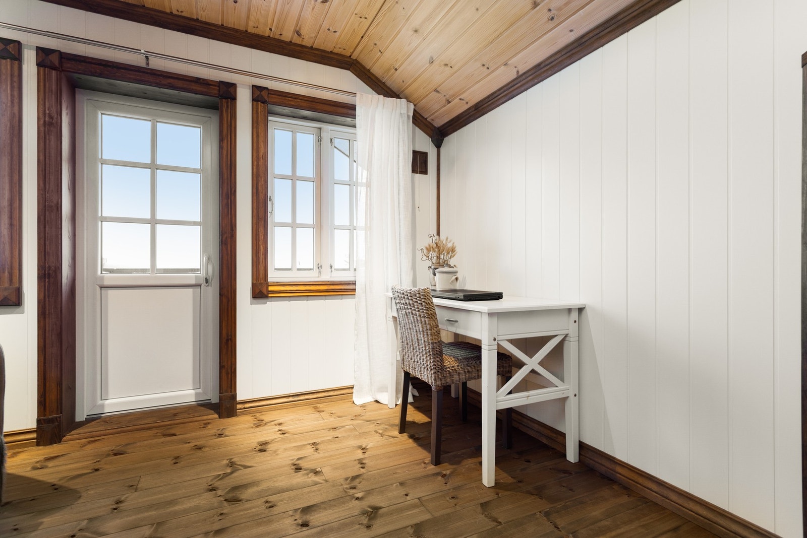 I loftstuen er det også plass til etablering av hyttekontor Galleribilde