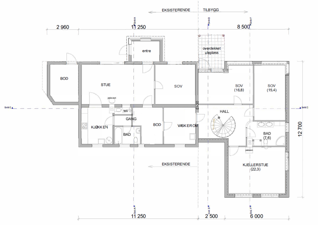 Underetasje. Skissen er ment for illustrasjon og avvik kan forekomme Galleribilde