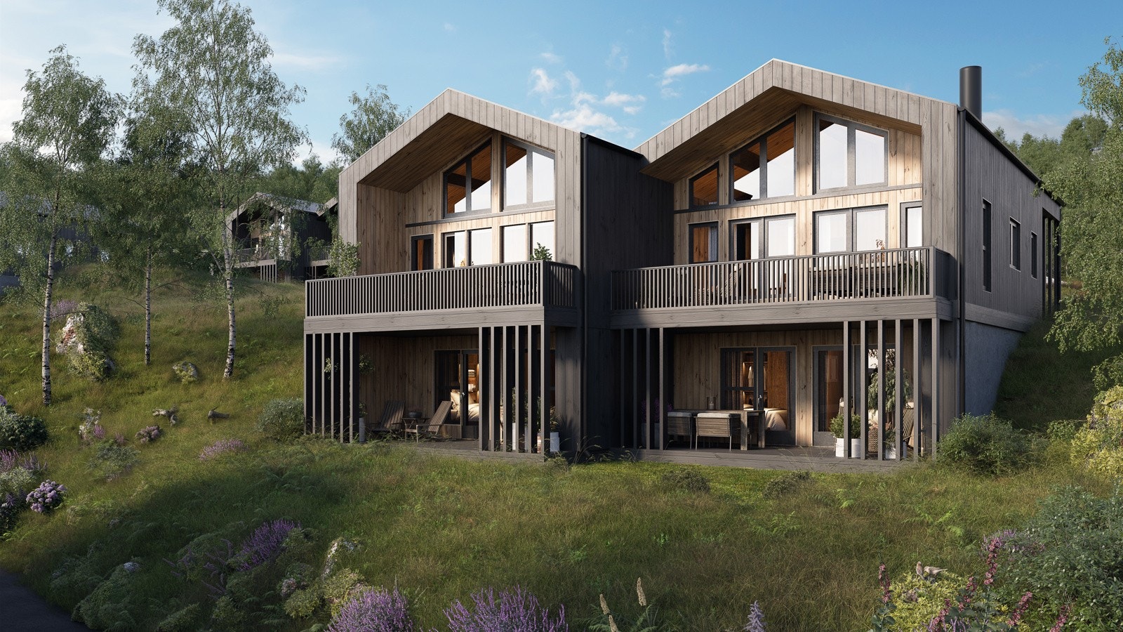 Frigarden - Illustrasjonsbilde Langenesvegen sommer (Bygg 10 & 16) Galleribilde