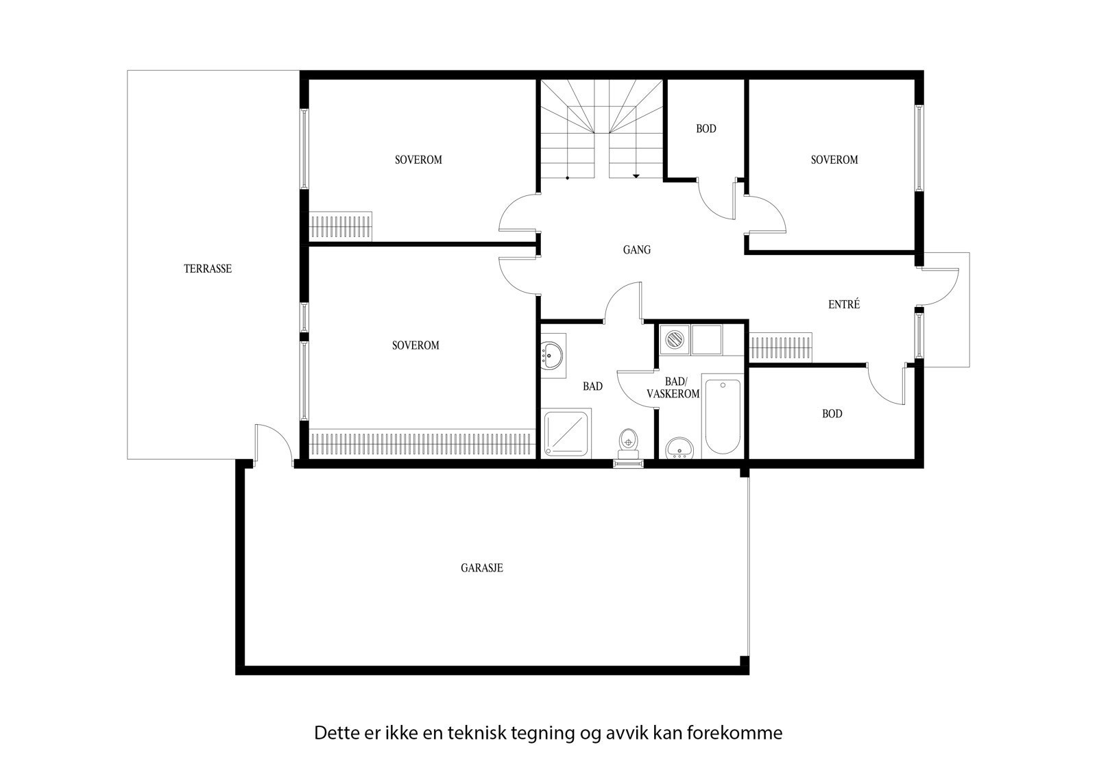 Plantegning 1. etg Galleribilde