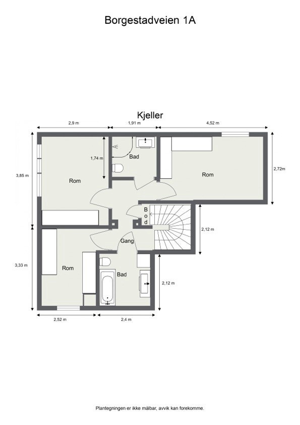 Plantegning underetasje Galleribilde