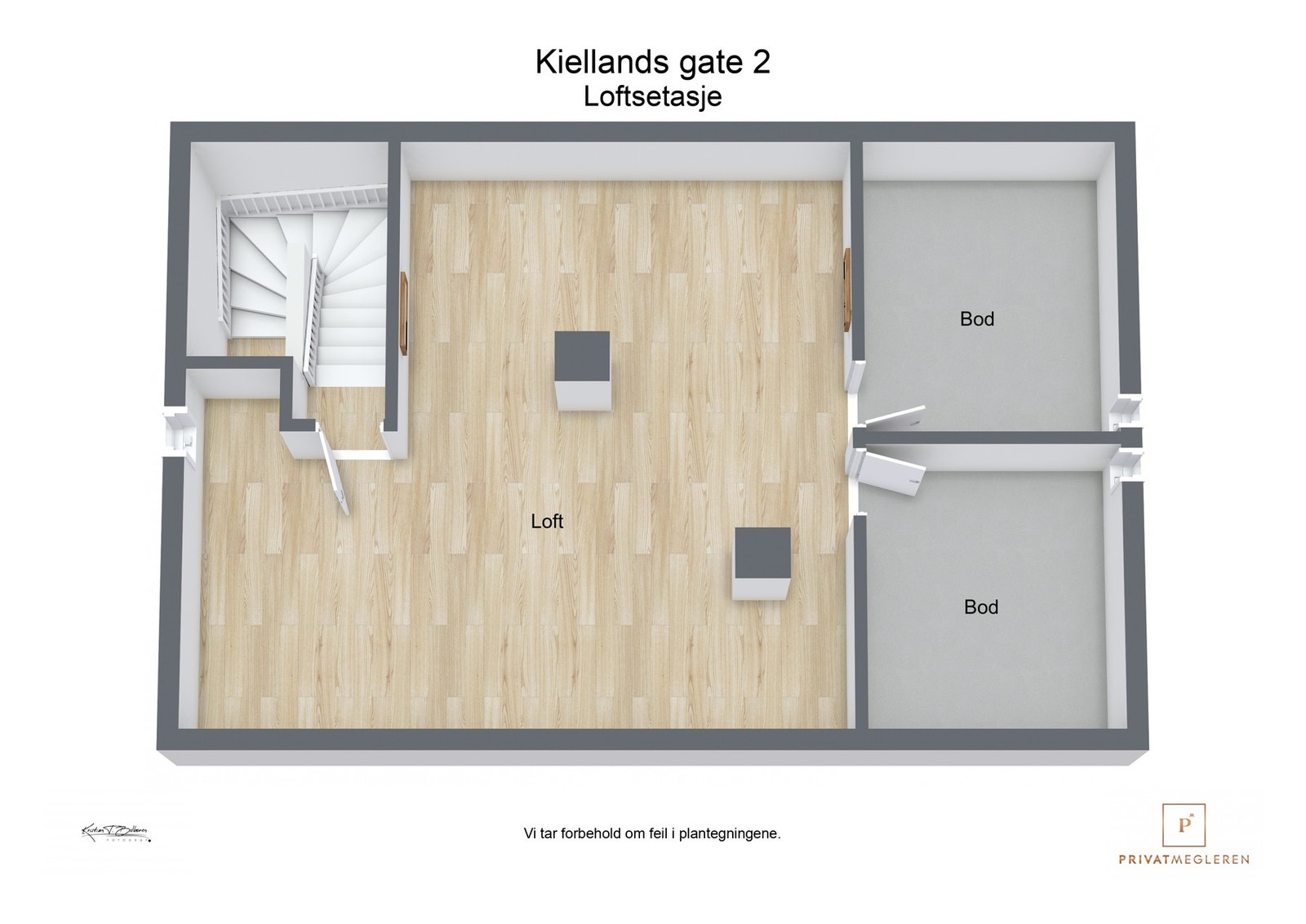 Plantegning loftetasje Galleribilde